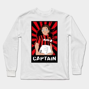 Soccer Captain Maldini Vintage Football Long Sleeve T-Shirt